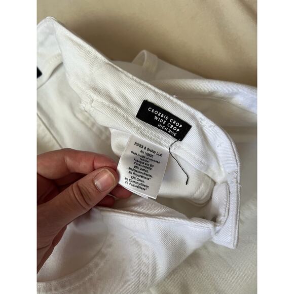 Veronica Beard Crosbie White Cropped High Rise Jeans 25 - Picture 4 of 5